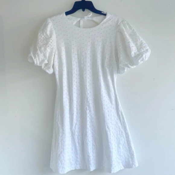 New! Free People Apricot Rose eyelet Mini Dress white cotton nwot 22284 - Picture 3 of 11